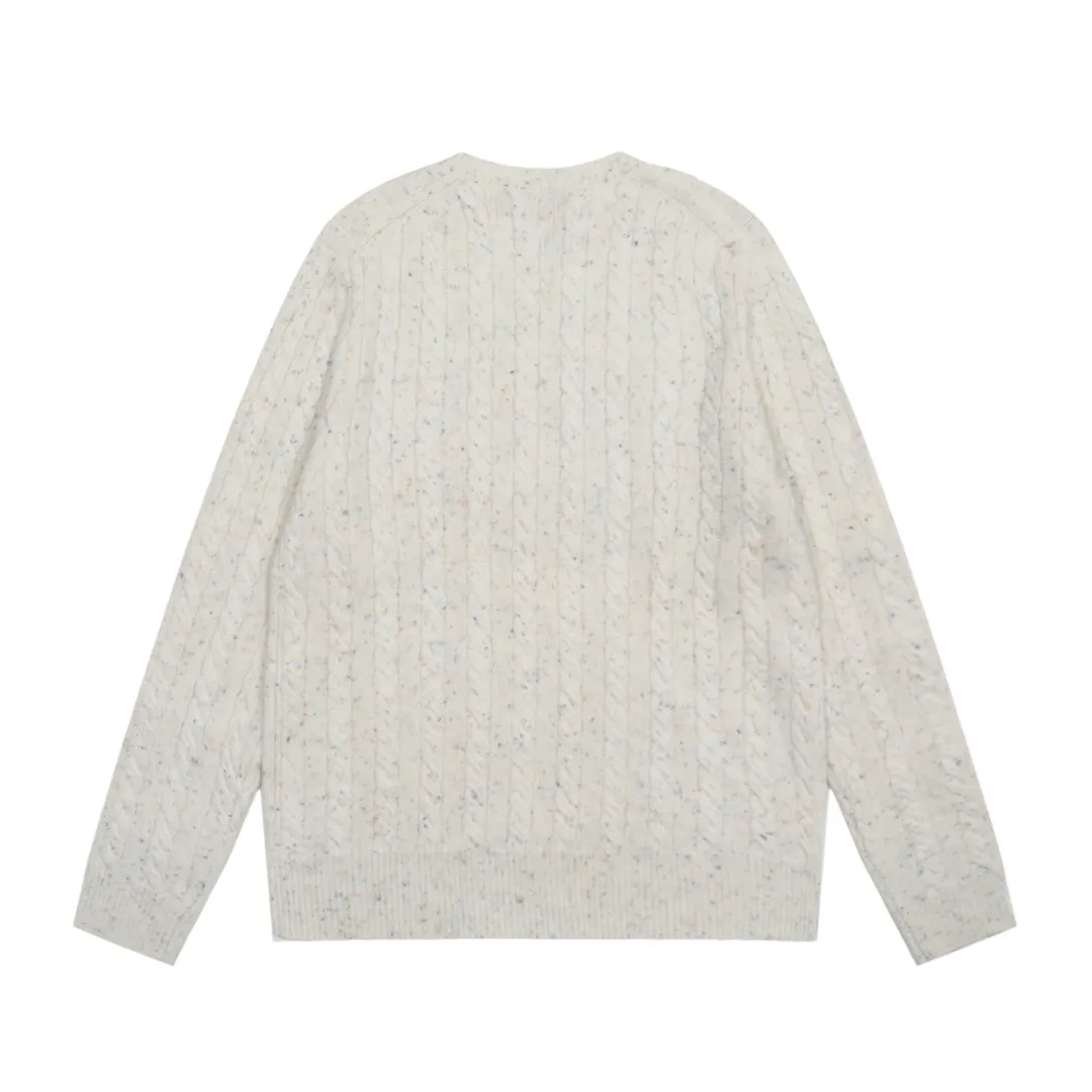 🅿️220 "Top quality" Style number: DS028# [Ralph Lauren wool blended pony embroidered logo twist knitted sweater] ✅Ralph Lauren gradient multi-color dot versatile couple style knitted round neck pullover sweater ✅15% merino cotton wool 85% wool blended custom laser buttons ✅Clean and clear texture ✅ZP quality 1:1 version Scan the code to enter the GF website Counter quality ✅Details and quality are the only one in Guangzhou. Imported quality wool. Focus on high-end. Cost-effective. Needless to say good quality. ✅Restore the original version. The maximum size can be worn up to 180 pounds. Loose, comfortable and stress-free. ✅The upper body is simple and easy to put on. A must-have item for ootd. Good-looking clothes are never picky. A must-have in couples' wardrobes. Size: S-L. Color: Navy blue, light blue, off-white, gray, Christmas red.